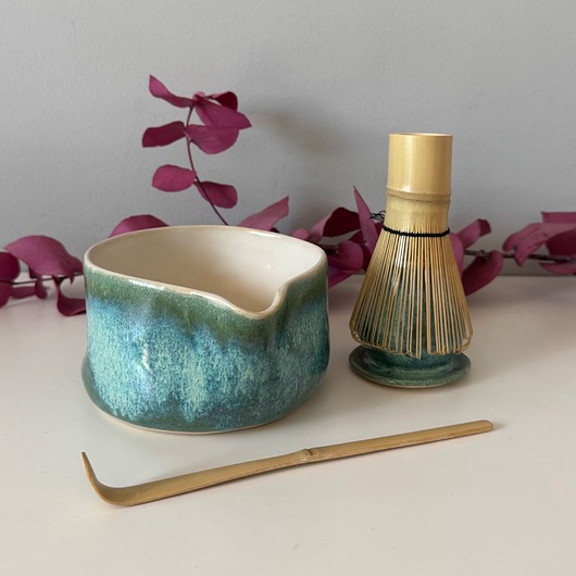 kubki Zestaw do matcha (matchawan + stojak)