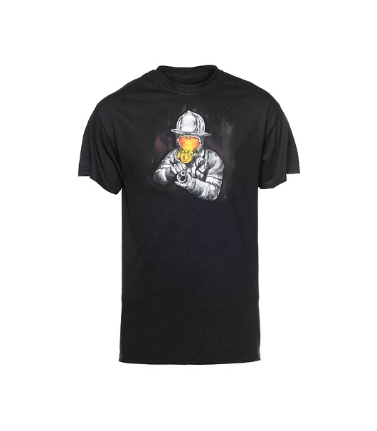 t-shirty męskie koszulka dla strażaka ręcznie malowana.