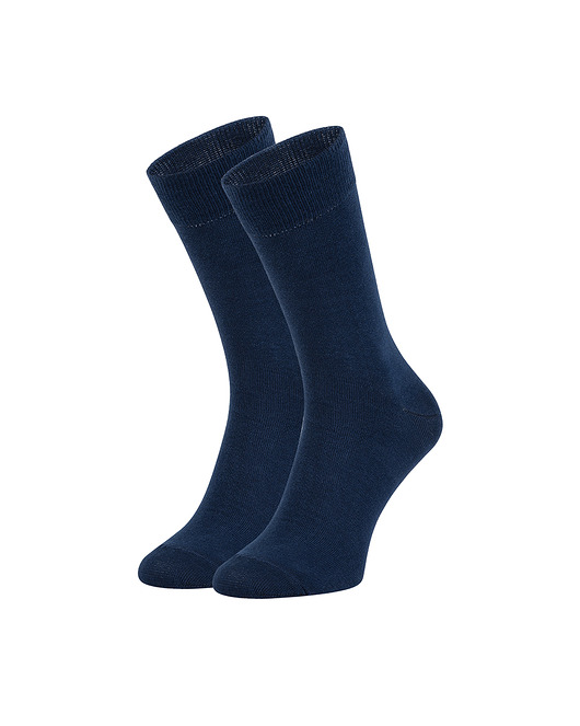 skarpetki męskie Granatowe skarpetki, klasyczne długie skarpetki BASIC - DEEP NAVY