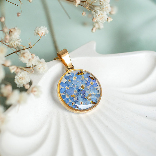 wisiory Wisiorek z niezapominajkami