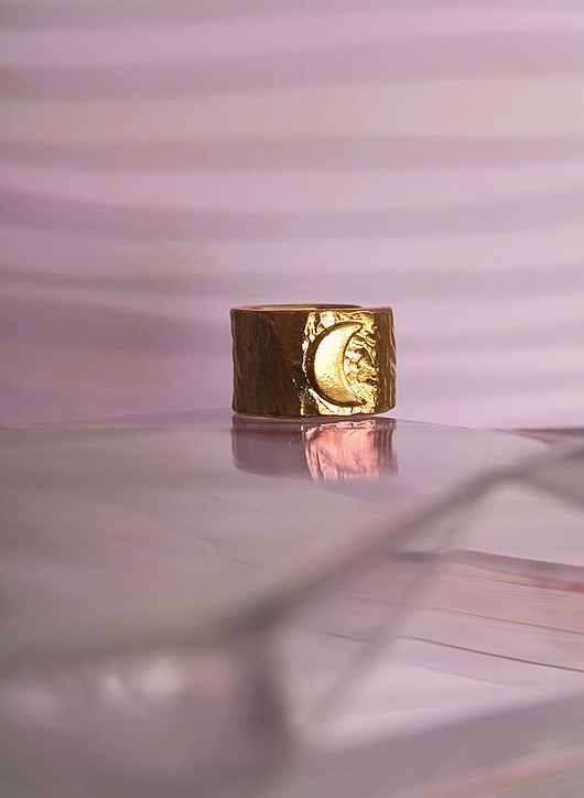 nausznice Nausznica MOON Gold złoty księżyc srebro pozłacane