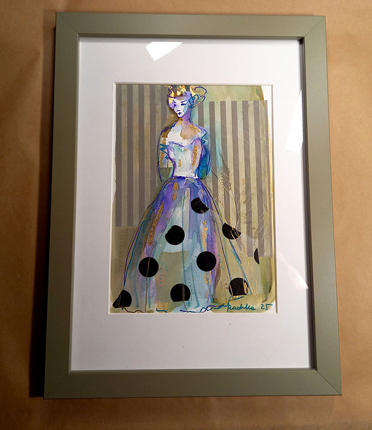 obrazy Kumoszka 21 - akwarela 16x24 cm unikat