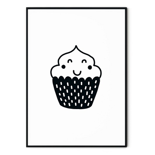Plakat skandynawski dla dzieci Cupcake myscandi