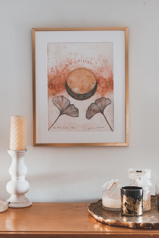 plakaty Plakat Słońce, Księżyc, Harmonia Miłorząb