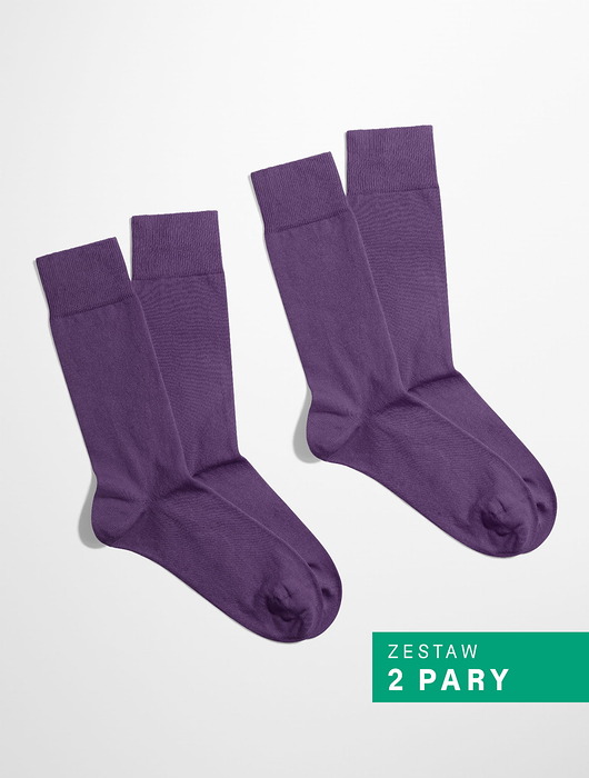 skarpetki damskie Skarpetki Essential - Regal Plum - Fioletowy - Zestaw 2 pary (unisex)