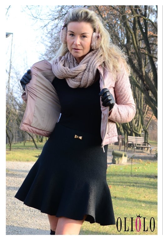 Spódnica OLIOLO Kokardka Wiosna Komunia Oversize Pudrowy Różowy