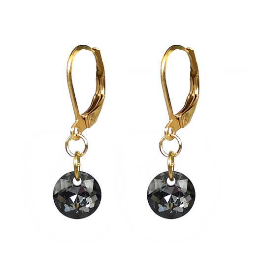 kolczyki swarovski Kolczyki z kryształkami Swarovski  Małe czarne