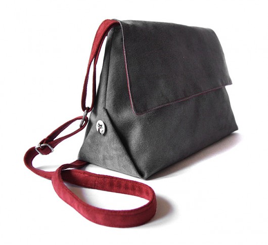 torebka midi - grey&red&cats - elfagado
