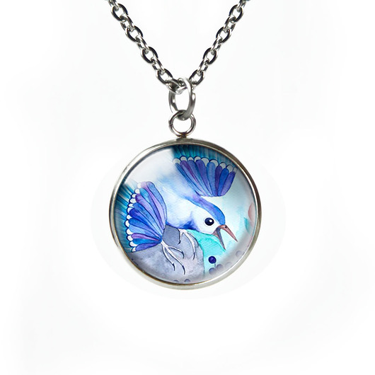 Blueberry Bird naszyjnik muamua design