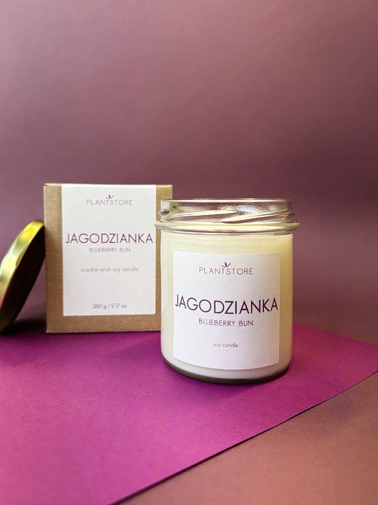 świece zapachowe JAGODZIANKA Świeca sojowa DUŻA 260 g