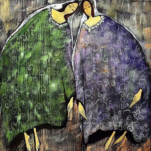 ANIOŁY  ........fiolety & zielenie cobalt