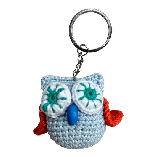 breloki Szydełkowa sowa, sówka - brelok do kluczy