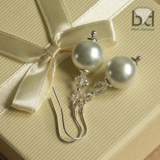 Perły i kryształ Swarovski Black Diamond