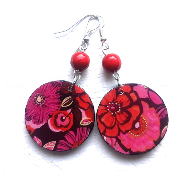 kolczyki drewniane Akurat dla mnie