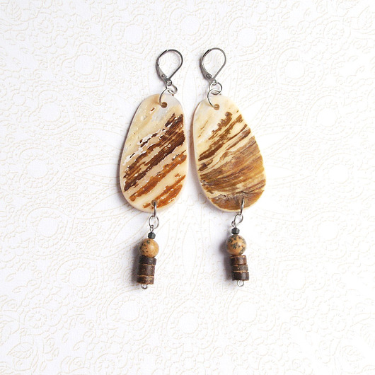 kolczyki - inne S A L E : UNIKATOWE kolczyki : muszla : muszla06