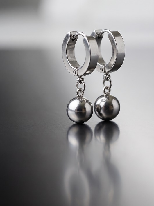 kolczyki srebrne Alloys Collection /Ball silver/ vol. 3 - kolczyki