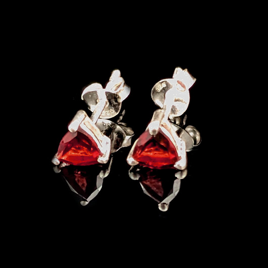kolczyki srebrne Kolczyki srebrne Barocco- granaty