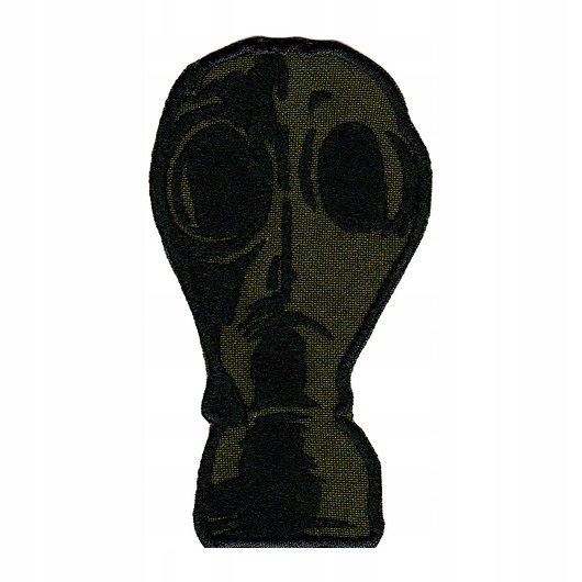 naszywki na ubrania Naszywka naprasowanka MASKA GAZOWA termoprzylepna haft 5x6,2cm