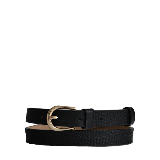 Skórzany czarny pasek,szerokość 1,9 cm Alana Leather Studio