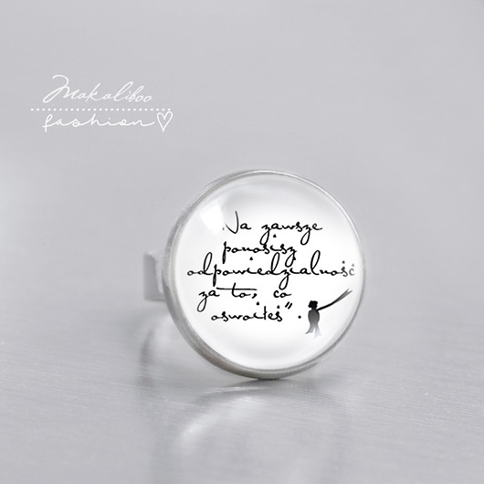 pierścionki srebrne Mały Książę "Odpowiedzialność" - simple ring