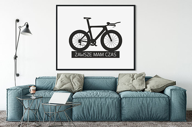 plakaty Plakat z rowerem. Zawsze mam czas