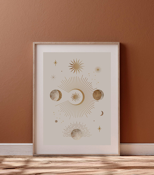 plakaty Plakat Moon&Sun A3