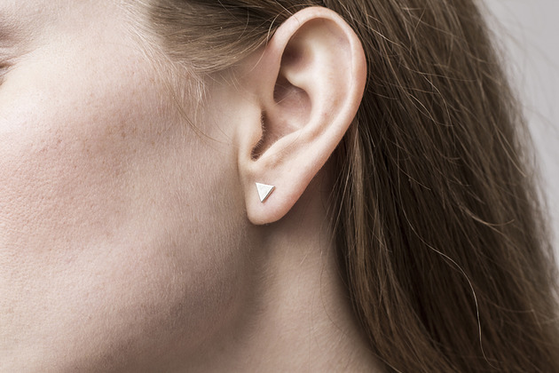 TRÓJKĄT MINIMUM kolczyki / srebro Magdalena Paszkiewicz Jewellery