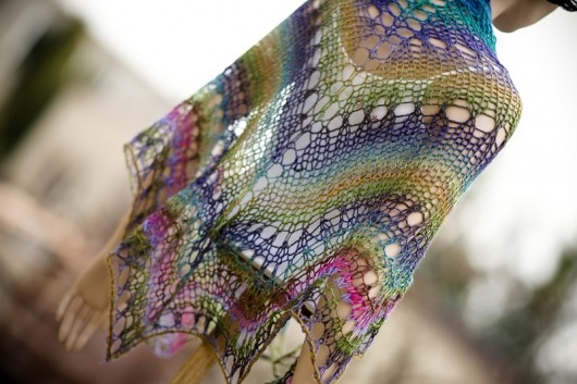 Szal z jedwabiem &quot; SILK GARDEN MEDIUM &quot; HERBE DESIGN