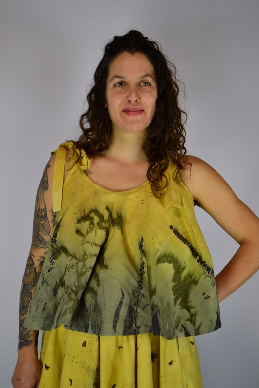 topy damskie Barwiona Roślinami Bluzka "Słoneczna Łąka"