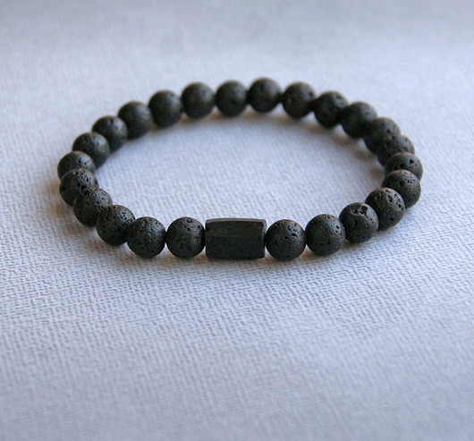 biżuteria męska Talizman - czarny turmalin - męska bransoletka