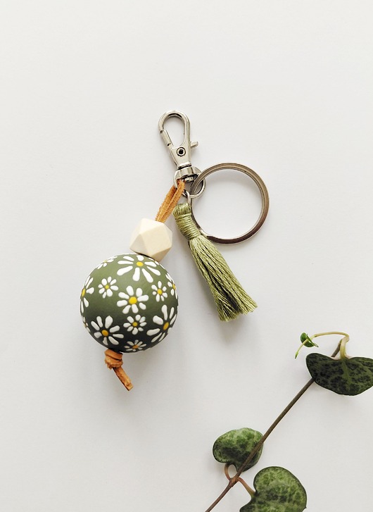 breloki Brelok drewniany w łączkę