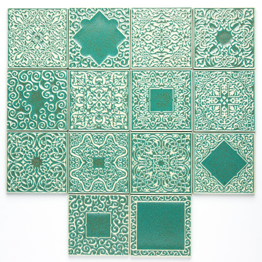 kafle i panele Kafle arabeski zestaw miętowy