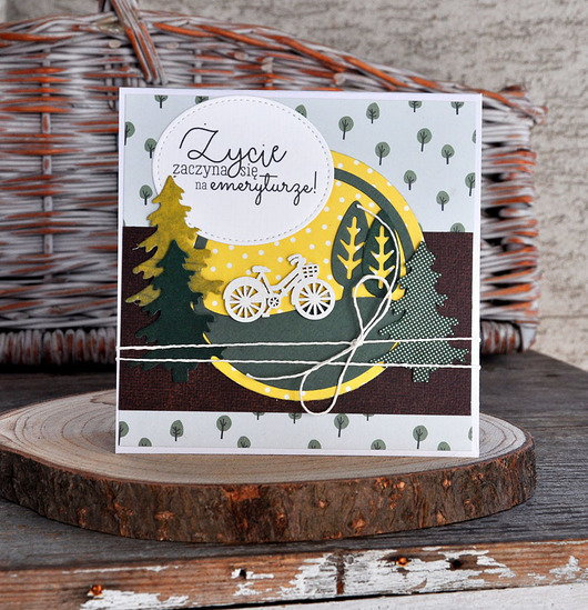 kartki scrapbooking Kartka z okazji emerytury