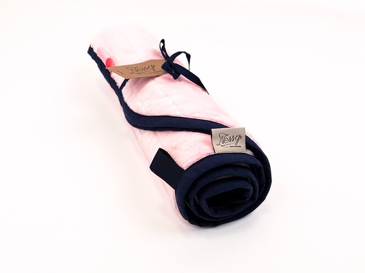 kocyki, kołderki, pościel dla dzieci Kocyk FloppyLove Pink & Navy Blue Tags