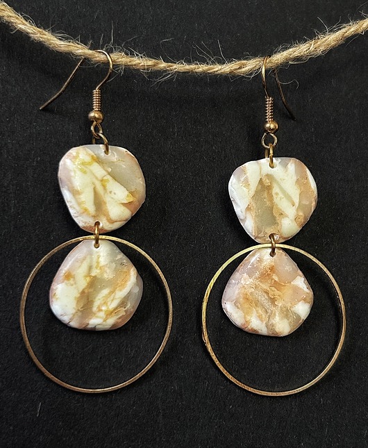 kolczyki - inne Kolczyki Pink Marble