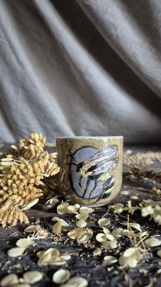 kubki Espresso filiżanka, espresso pszczoła, mała kawka, czarka, kubek ilustracja