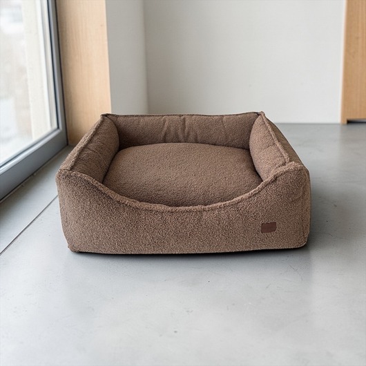 legowiska dla psów i kotów Legowisko Kanapa Boucle brązowa Premium   Pieski Dwa