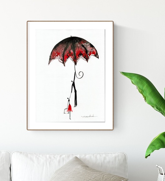 grafika 30x40 cm wykonana ręcznie Krystyna Siwek Art