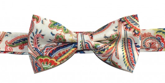 Mucha bowstyle czerwony wzór paisley bowstyle