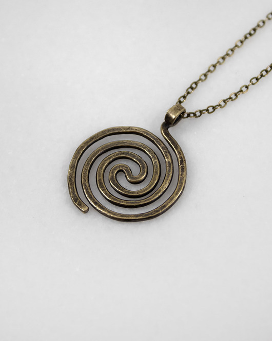 wisiory Spiralny - mosiężny wisior