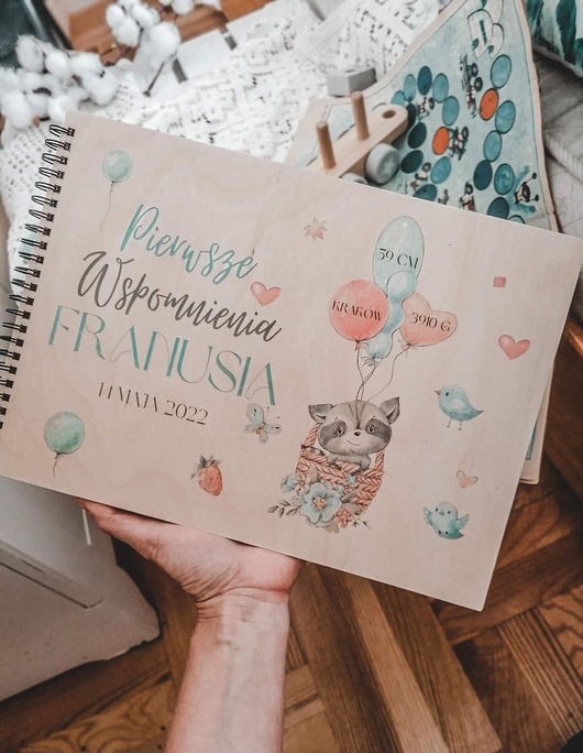 notatniki i albumy Personalizowany album na zdjęcia,pamiątka Chrztu Świętego,narodziny dziecka
