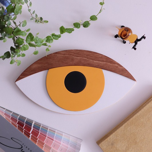 Ozdoby na ścianę Oko 3D Eldorado orzechowa powieka