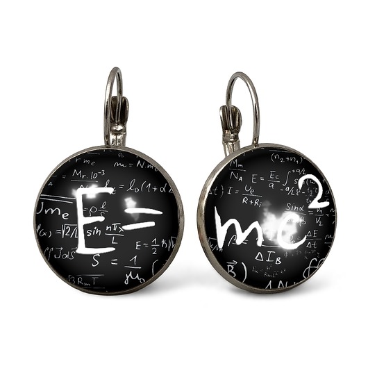 Kolczyki duże wiszące E=mc2 - 0321 EGGinEGG