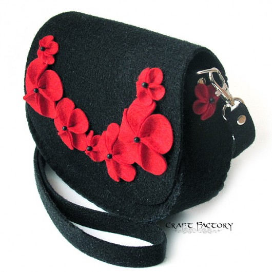 Black Popping Red - torebka Craft Factory