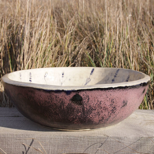 Ceramiczna umywalka - lawendowa łąka w inspiracji