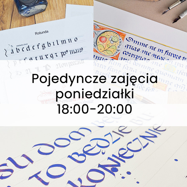 Pojedyncze zajęcia Kaligrafia historyczna Poniedziałki 18:00-20:00, Inkkolor
