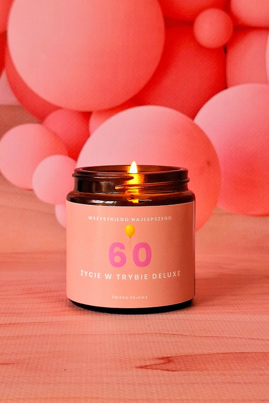 świece zapachowe Świeca sojowa na 60 urodziny