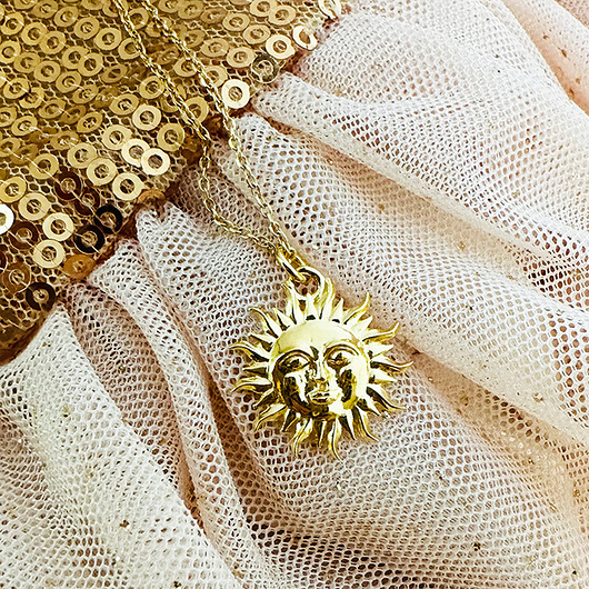 złote naszyjniki Naszyjnik ze słońcem, złote słońce, słoneczko
