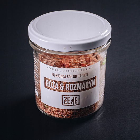 produkty do kąpieli Musująca sól do kąpieli Róża & Rozmaryn ŻE ĄĘ. 200g.