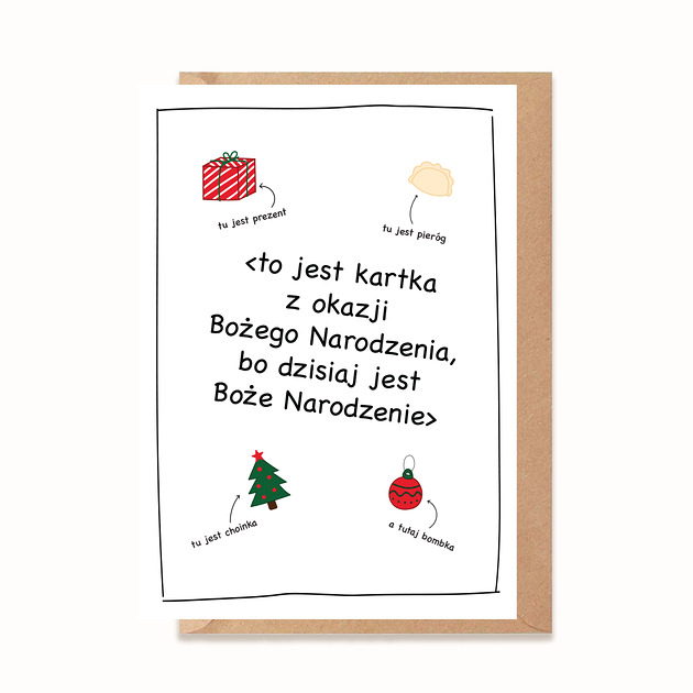 kartki świąteczne To jest kartka z okazji Świąt Bożego Narodzenia
